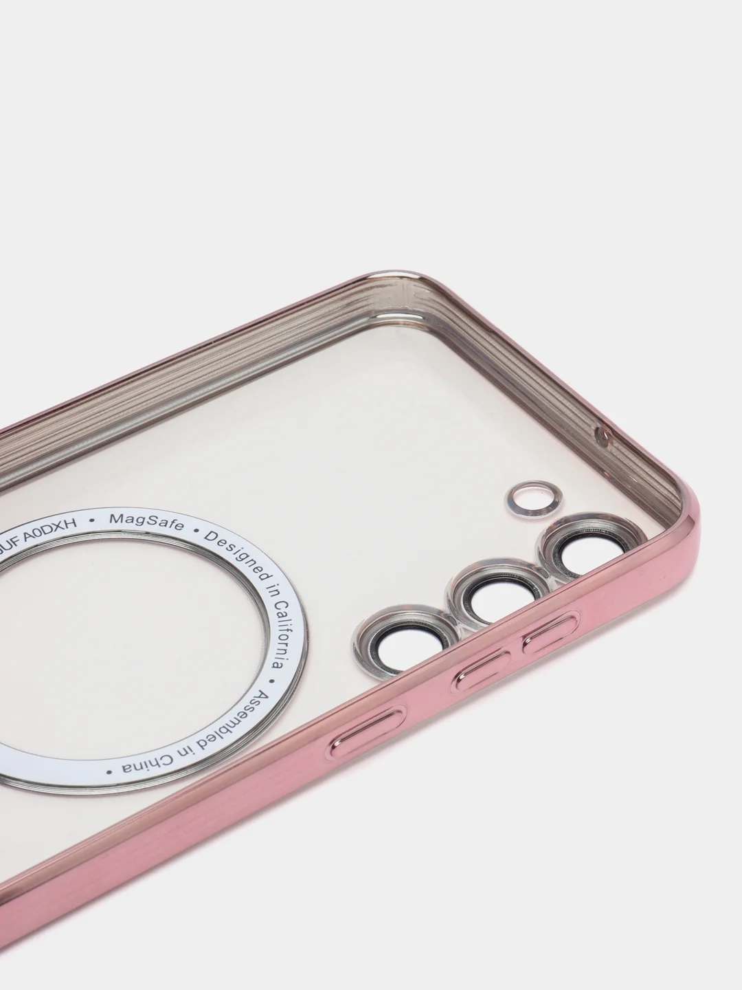 Тёмно-розовый чехол для Samsung S23 Plus, S23, S22 Plus, S22 Ultra MagSafe, накладка c защитой камеры