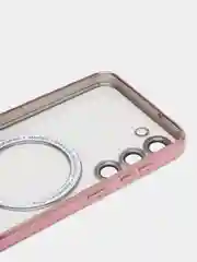 Тёмно-розовый чехол для Samsung S23 Plus, S23, S22 Plus, S22 Ultra MagSafe, накладка c защитой камеры