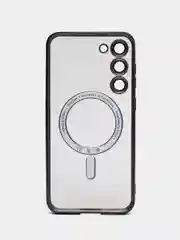 Черный чехол для Samsung S23 Plus, S23, S22 Plus, S22 Ultra MagSafe, накладка c защитой камеры
