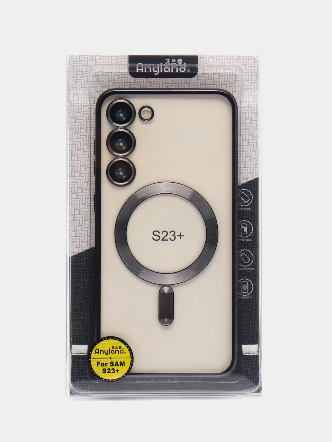 Черный чехол для Samsung S23 Plus, S23, S22 Plus, S22 Ultra MagSafe, накладка c защитой камеры