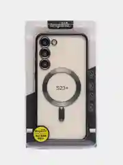 Черный чехол для Samsung S23 Plus, S23, S22 Plus, S22 Ultra MagSafe, накладка c защитой камеры