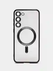 Черный чехол для Samsung S23 Plus, S23, S22 Plus, S22 Ultra MagSafe, накладка c защитой камеры