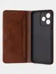 Коричневый чехол для Realme Note 50 / Realme C51 / Realme C53 / Realme Narzo N53 книжка, накладка