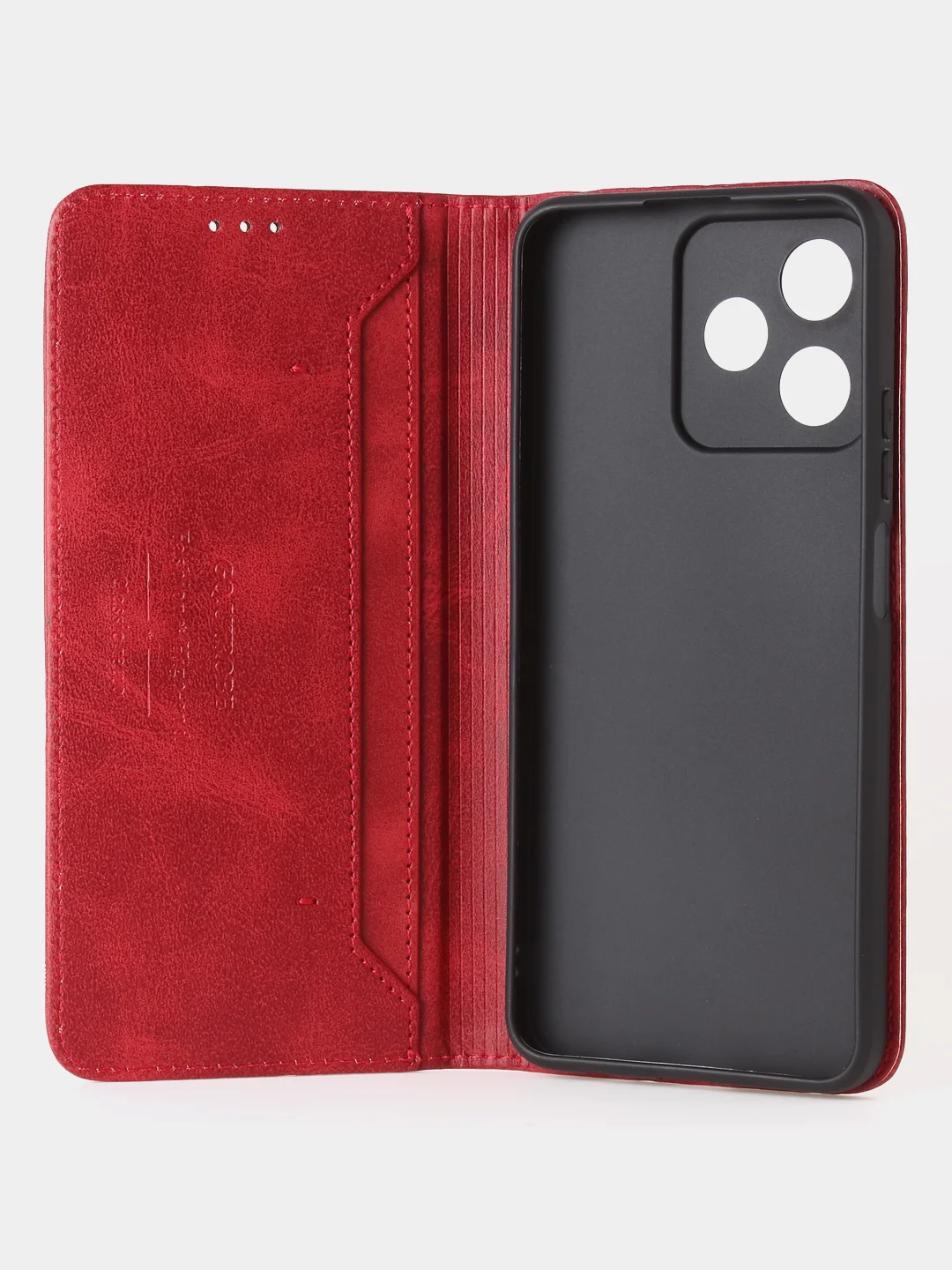 Красный чехол для Realme Note 50 / Realme C51 / Realme C53 / Realme Narzo N53 книжка, накладка