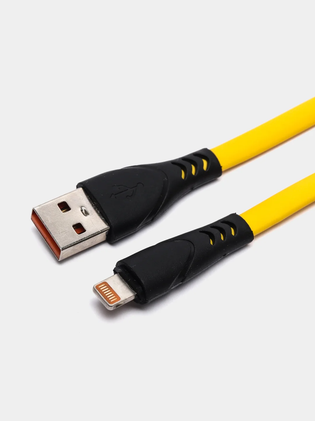 Желтый кабель для зарядки айфона, USB, 2 метра