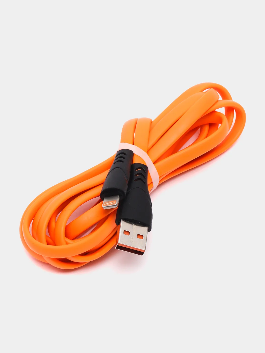 Оранжевый кабель для зарядки айфона, USB, 2 метра