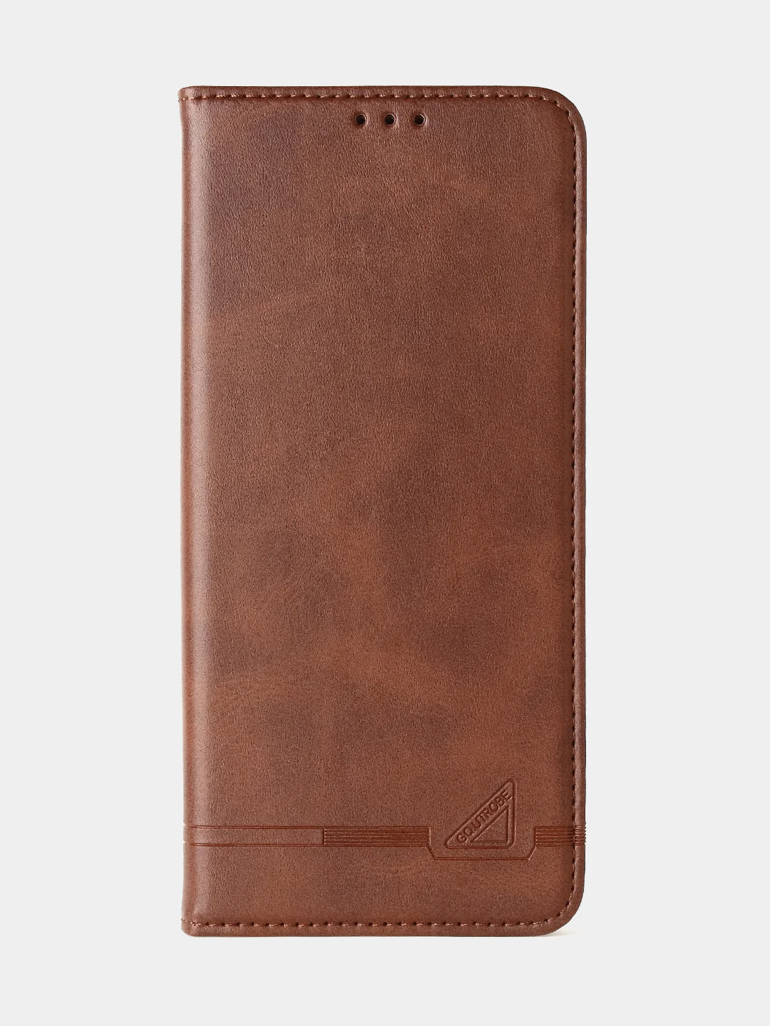 Коричневый чехол-книжка GQ для Redmi 12 / Redmi Note 12R / Poco M6 Pro(5G) из высококачественной кожи
