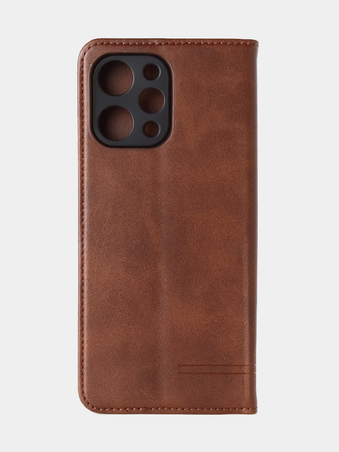 Коричневый чехол-книжка GQ для Redmi 12 / Redmi Note 12R / Poco M6 Pro(5G) из высококачественной кожи