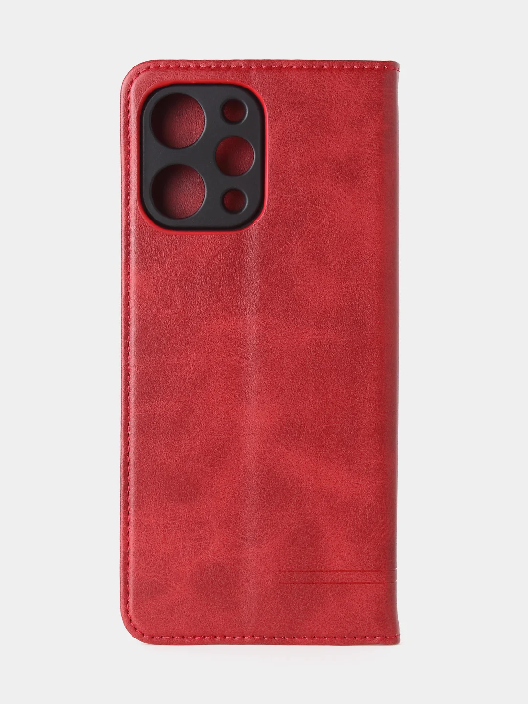 Красный чехол-книжка GQ для Redmi 12 / Redmi Note 12R / Poco M6 Pro(5G) из высококачественной кожи