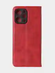 Красный чехол-книжка GQ для Redmi 12 / Redmi Note 12R / Poco M6 Pro(5G) из высококачественной кожи