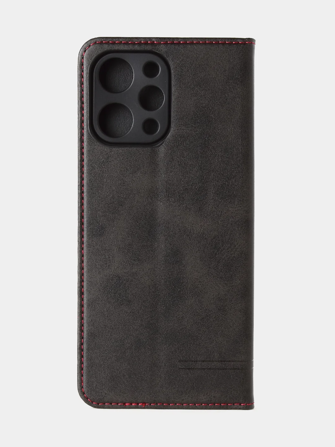Черный чехол-книжка GQ для Redmi 12 / Redmi Note 12R / Poco M6 Pro(5G) из высококачественной кожи