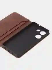 Коричневый чехол-книжка GQ для Tecno Camon 20 (4G) / Tecno Camon 20 Pro (4G) из искусственной кожи