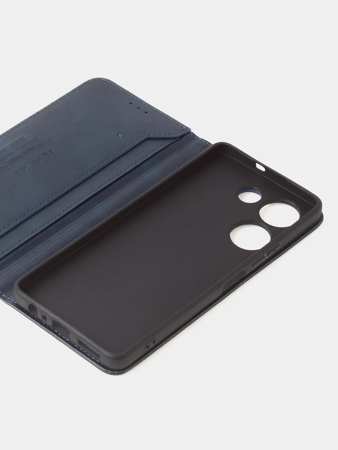 Синий чехол-книжка GQ для Tecno Camon 20 (4G) / Tecno Camon 20 Pro (4G) из искусственной кожи