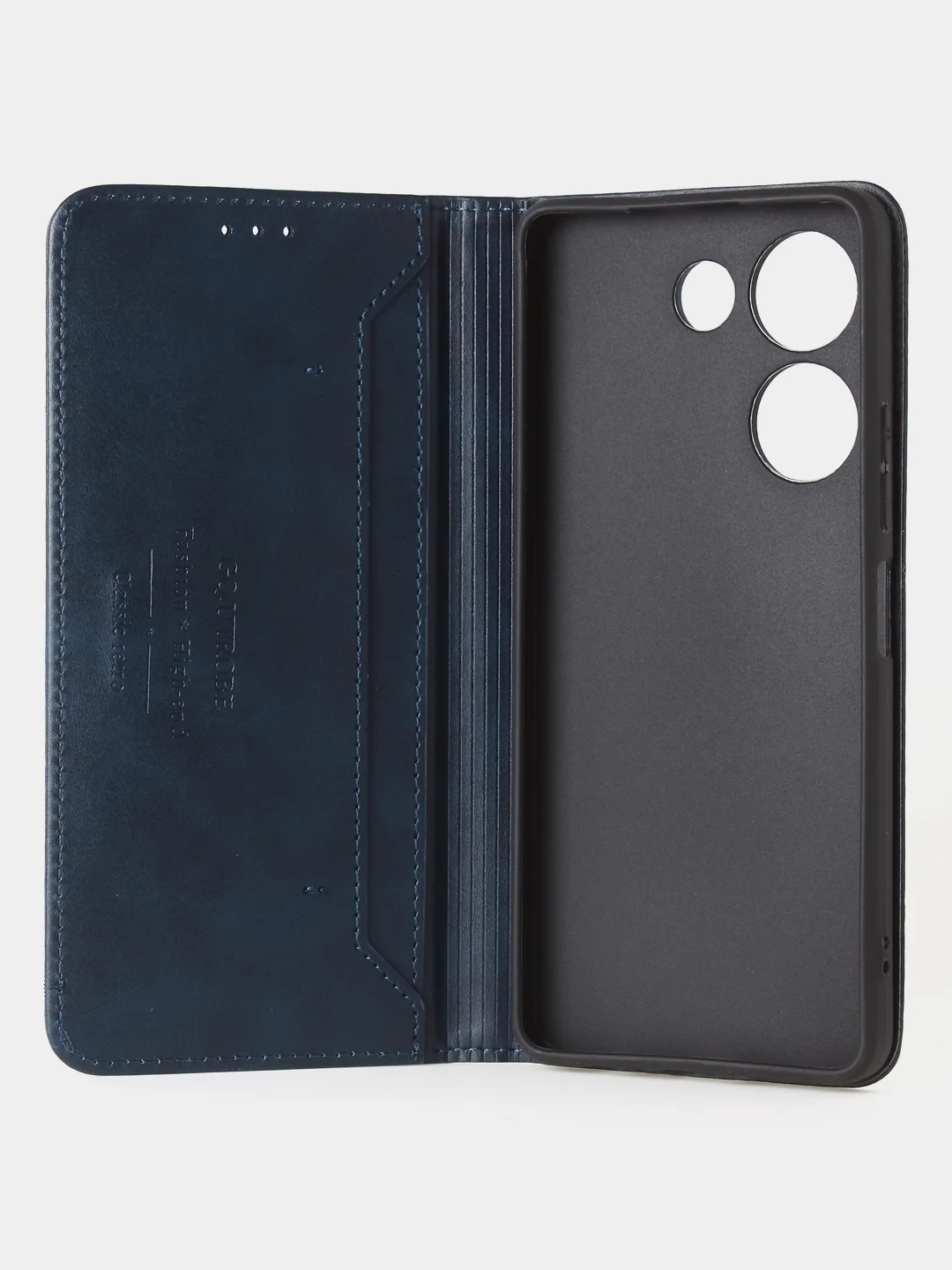 Синий чехол-книжка GQ для Tecno Camon 20 (4G) / Tecno Camon 20 Pro (4G) из искусственной кожи