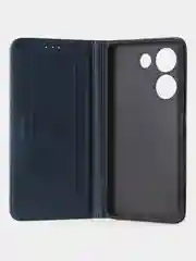 Синий чехол-книжка GQ для Tecno Camon 20 (4G) / Tecno Camon 20 Pro (4G) из искусственной кожи