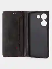 Черный чехол-книжка GQ для Tecno Camon 20 (4G) / Tecno Camon 20 Pro (4G) из искусственной кожи