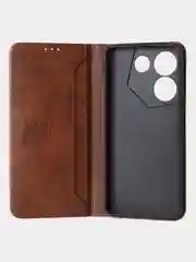 Коричневый чехол-книжка GQ для Tecno Camon 20 Pro, 5G, из высококачественной искусственной кожи