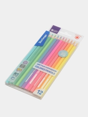 Карандаши цветные пастельные Berlingo "SuperSoft. Pastel", 12цв., заточен., европодвес