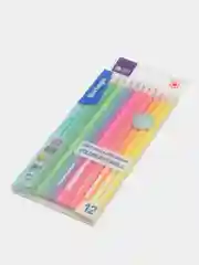 Карандаши цветные пастельные Berlingo "SuperSoft. Pastel", 12цв., заточен., европодвес
