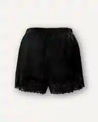 Черный шорты женские домашние DESEO свободные, из легкой струящейся ткани