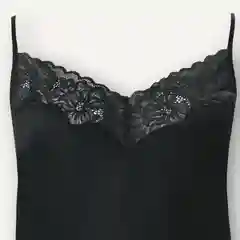 Черный топ женский домашний DESEO из атласной ткани, на узких бретелях