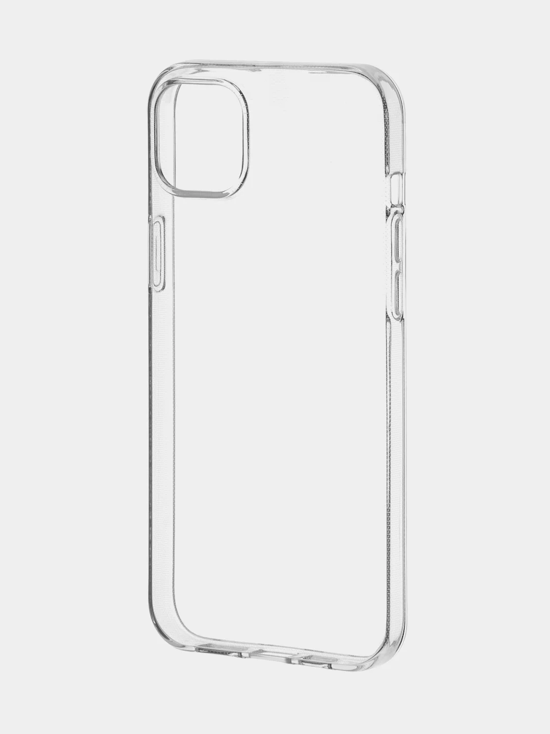 Прозрачный чехол для iPhone 15 Plus, 15+ силиконовый ROSCO прозрачный с защитой камер и от прилипания