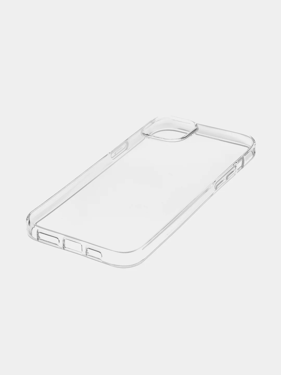Прозрачный чехол для iPhone 15 Plus, 15+ силиконовый ROSCO прозрачный с защитой камер и от прилипания