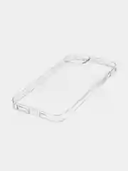 Прозрачный чехол для iPhone 15 Plus, 15+ силиконовый ROSCO прозрачный с защитой камер и от прилипания