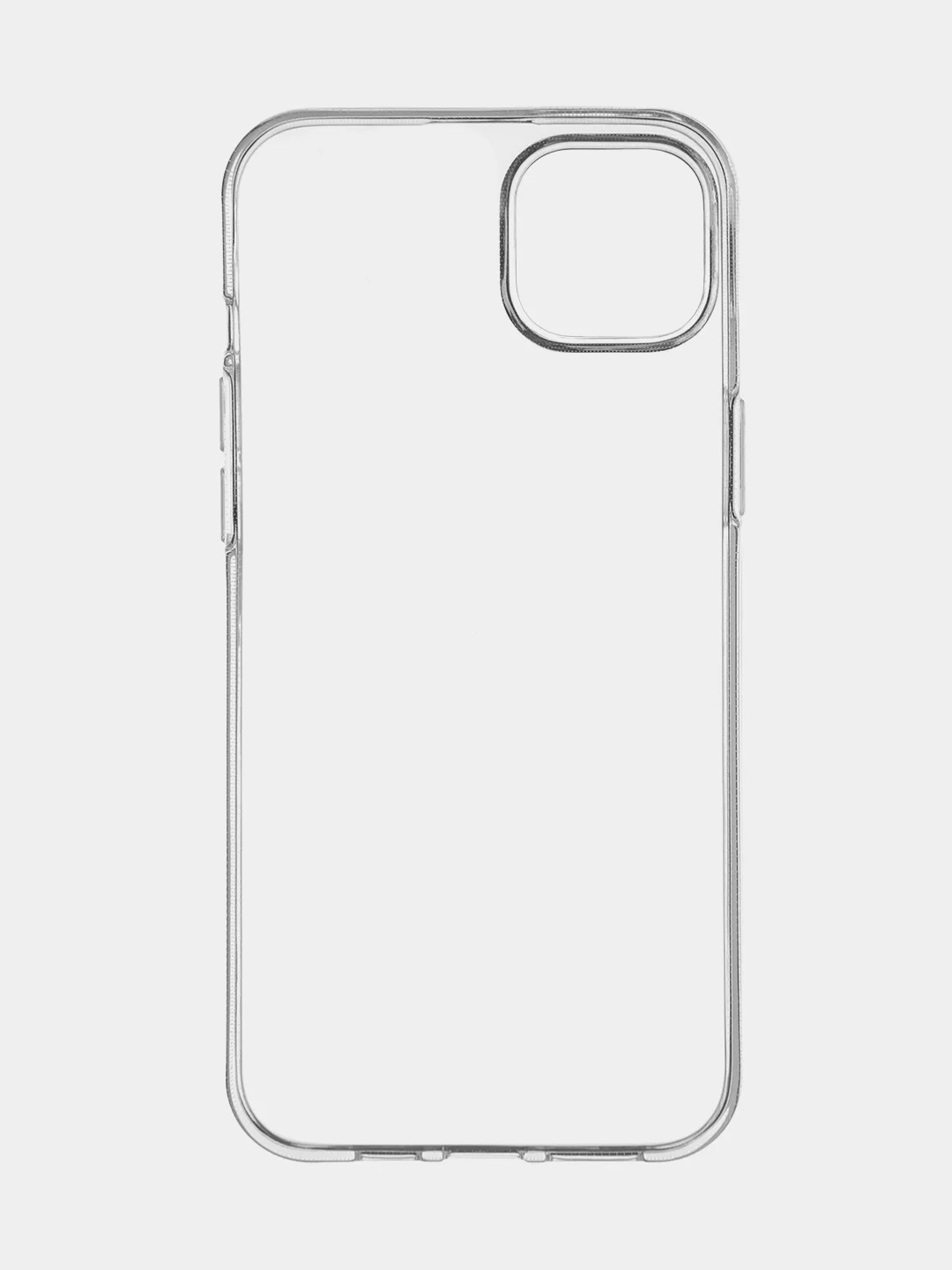 Прозрачный чехол для iPhone 15 Plus, 15+ силиконовый ROSCO прозрачный с защитой камер и от прилипания