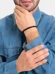 Серебряный цепочка на руку, унисекс, три цвета