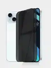 Черный 1-2шт стекло для iPhone 15 Plus защитное ROSCO олеофобное покрытие матовое антишпион рамка