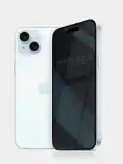 Черный 1-2шт стекло для iPhone 15 Plus защитное ROSCO олеофобное покрытие матовое антишпион рамка