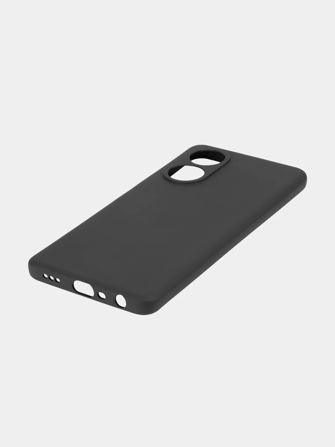 Черный чехол ROSCO для Oppo A58 NFC матовый силиконовый тонкий, бортик вокруг камер