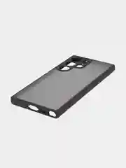 Черный чехол для Samsung Galaxy S23 Ultra пластиковый ROSCO противоударный, силиконовая окантовка