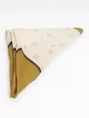 Хаки палантин женский, с геометрией, шифоновый