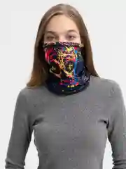 Бирюзовый бафф бандана утепленная для занятий спортом