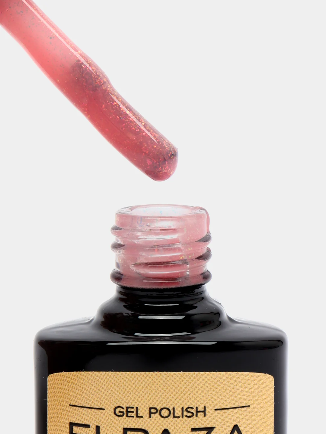 Elpaza Rubber Base Shiny, каучуковая база нежнейших оттенков с мелкими хлопьями и шиммером