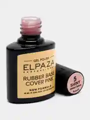 Elpaza Rubber Base Shiny, каучуковая база нежнейших оттенков с мелкими хлопьями и шиммером