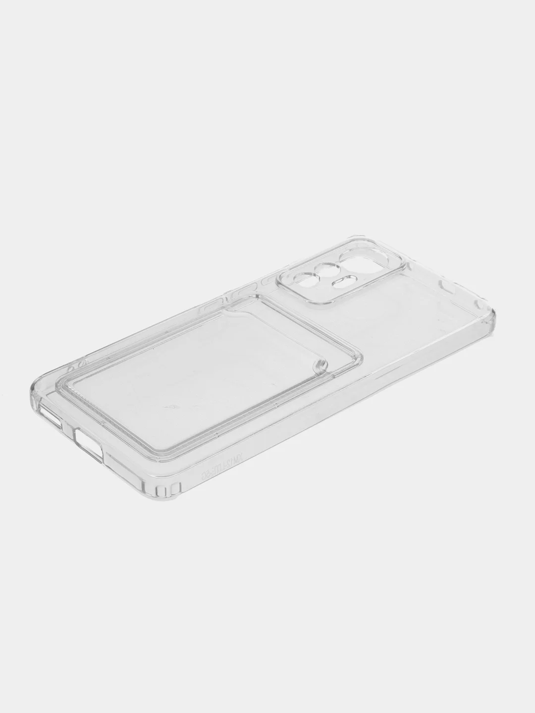 Прозрачный чехол Xiaomi MI 12 Lite, с защитой камеры, карман для пластиковой карты