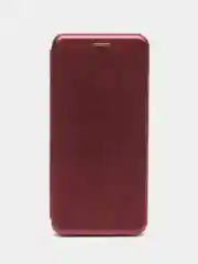 Бордовый чехол-книжка для Samsung A21 Самсунг А21 , Золотой Синий Черный цвета с карманом