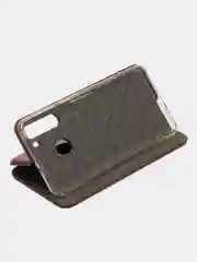 Бордовый чехол-книжка для Samsung A21 Самсунг А21 , Золотой Синий Черный цвета с карманом