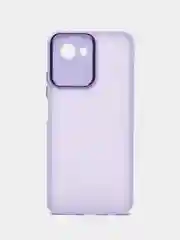 Лавандовый чехол матовый для Realme C30, пластиковый, полупрозрачный, с глянцевой рамкой