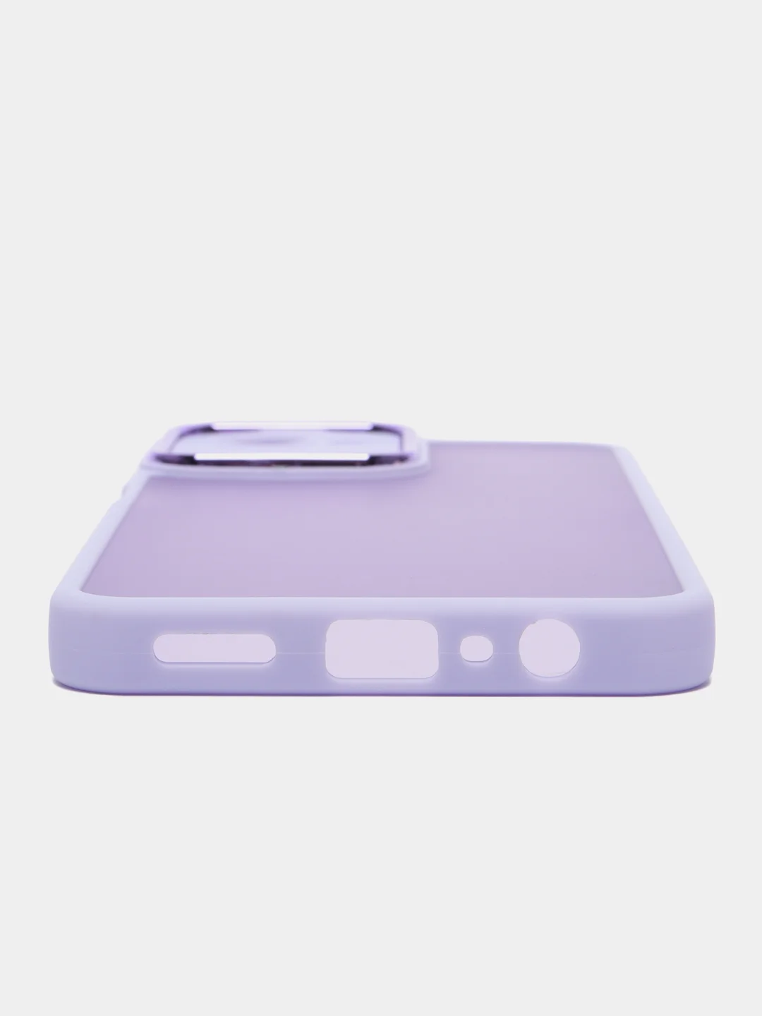 Лавандовый чехол матовый для Realme C30, пластиковый, полупрозрачный, с глянцевой рамкой