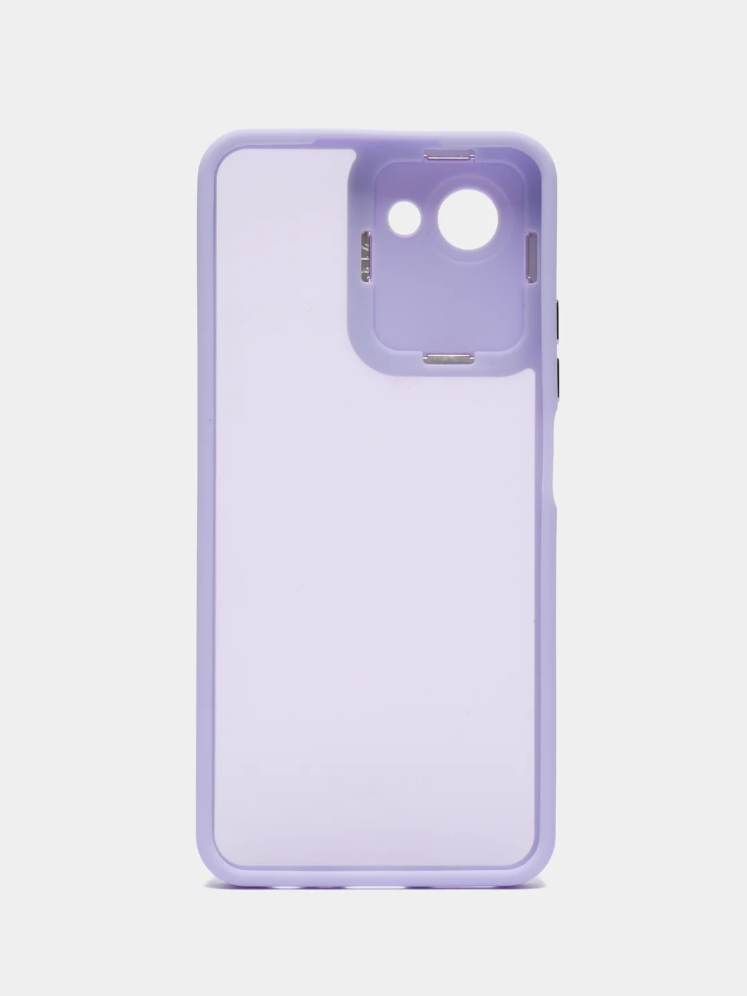 Лавандовый чехол матовый для Realme C30, пластиковый, полупрозрачный, с глянцевой рамкой