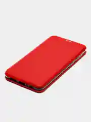 Красный чехол-книжка для Samsung A21 Самсунг А21 , Золотой Синий Черный цвета с карманом
