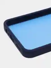 Синий чехол матовый для Realme C30, пластиковый, полупрозрачный, с глянцевой рамкой