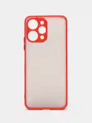 Красный чехол для Xiaomi Redmi 12 (Сяоми Редми 12), пластиковый, матовый, с цветными кнопками