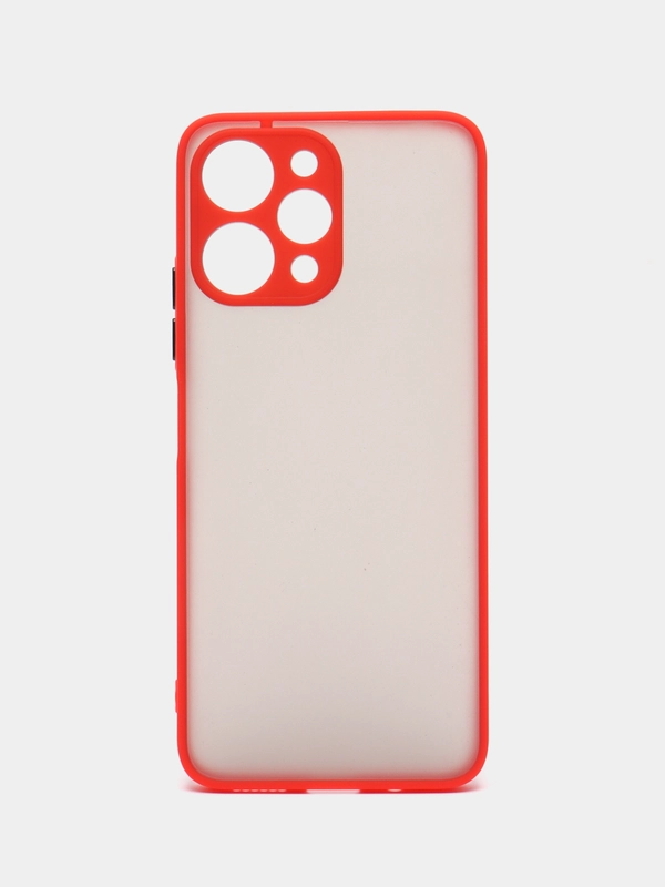 Чехол для Xiaomi Redmi 12 (Сяоми Редми 12), пластиковый, матовый, с цветными кнопками