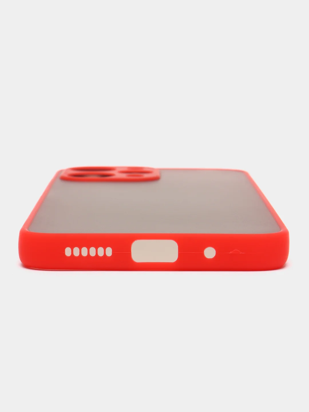Красный чехол для Xiaomi Redmi 12 (Сяоми Редми 12), пластиковый, матовый, с цветными кнопками