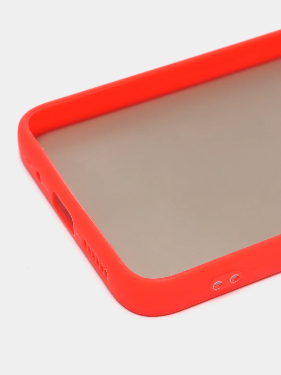 Красный чехол для Xiaomi Redmi 12 (Сяоми Редми 12), пластиковый, матовый, с цветными кнопками